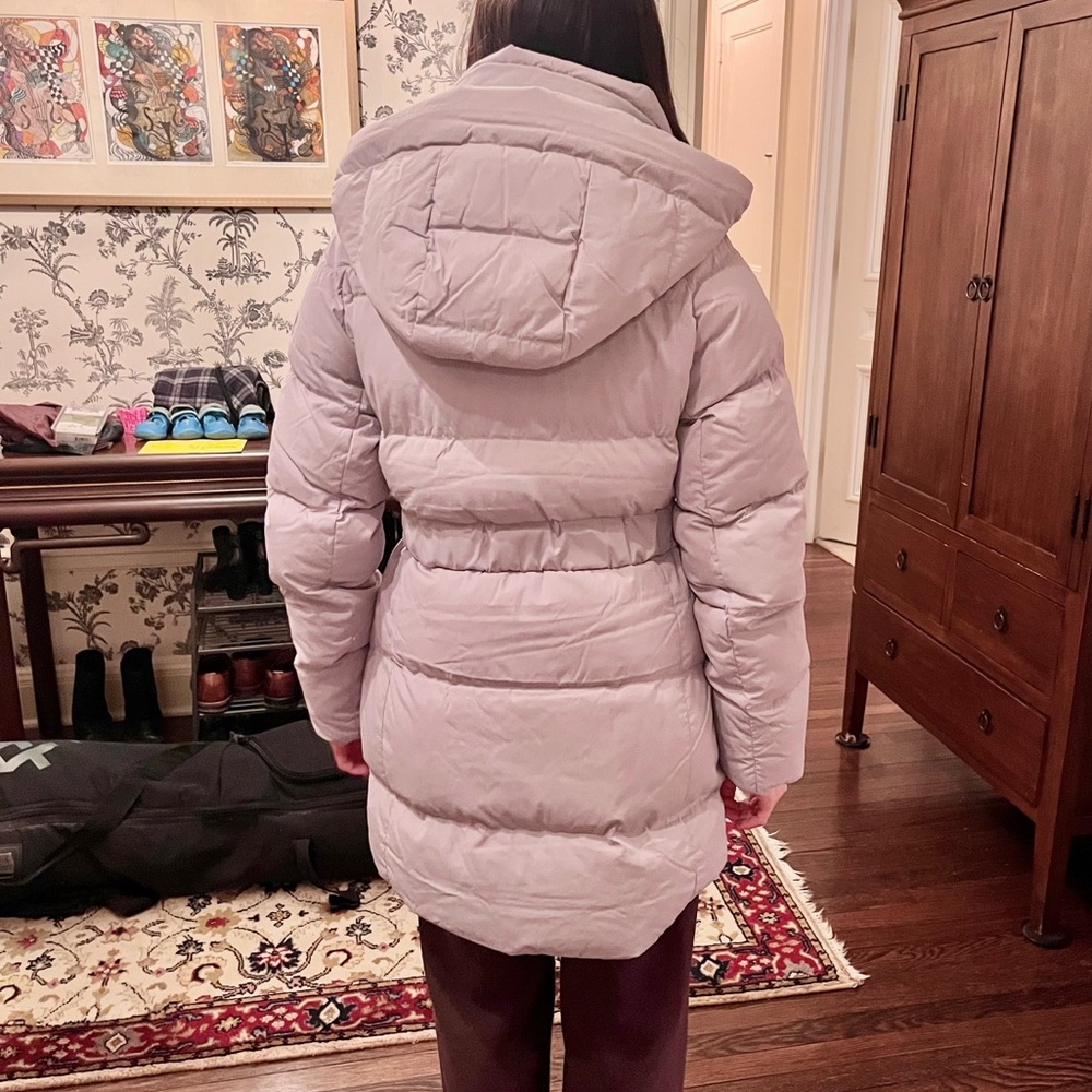 Canada Goose Moonstone Gray Hooded Belted Puffer Jacket - Picture 7 of 7